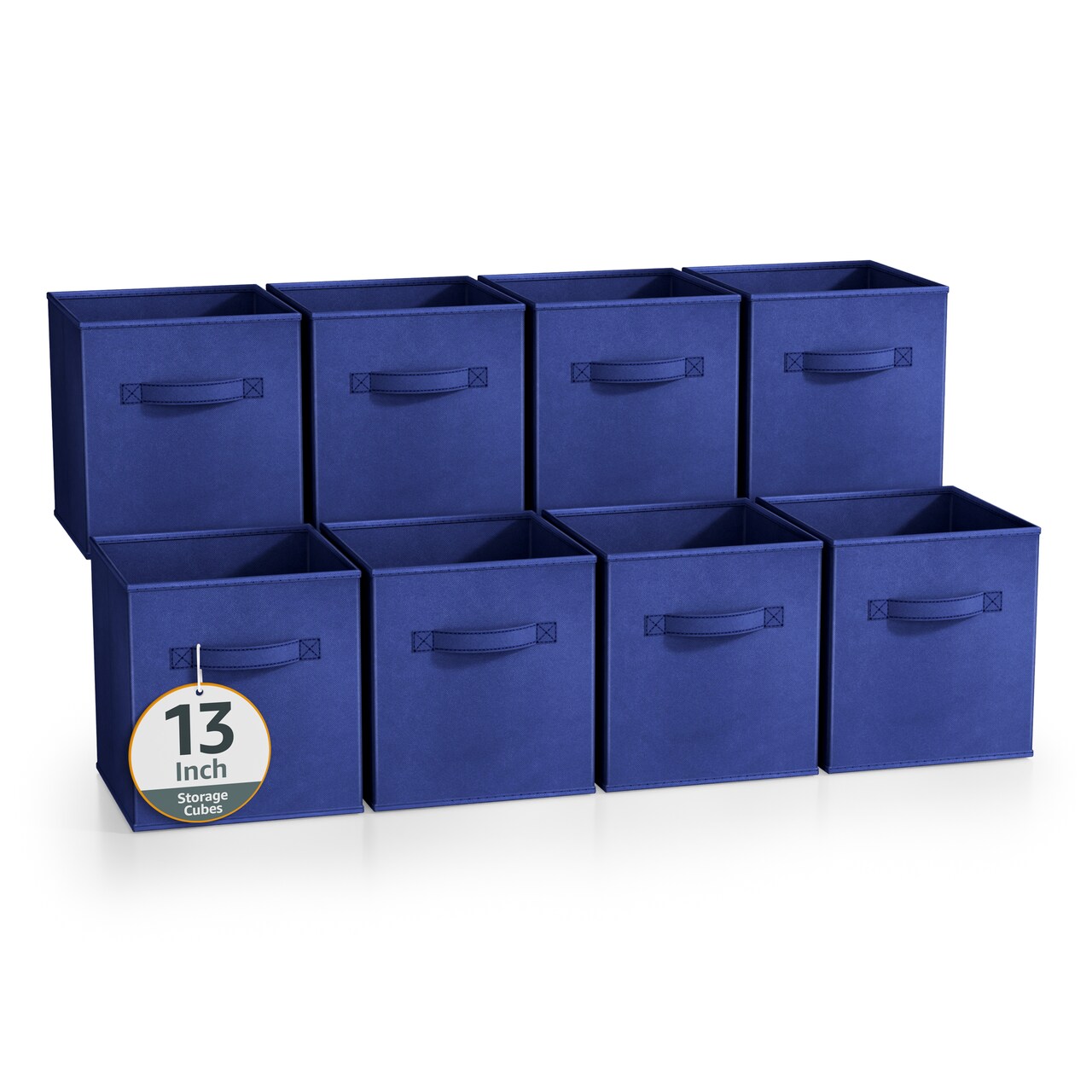 Sorbus Large 13" Storage Bins - 8 Pack Sturdy Collapsible Fabric Storage Cubes with Handles